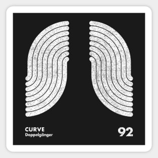 Curve / Doppelganger / Minimalist Artwork Design Sticker